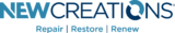 shows the words New Creations, and below in smaller text "Repair, Restore, Ren".