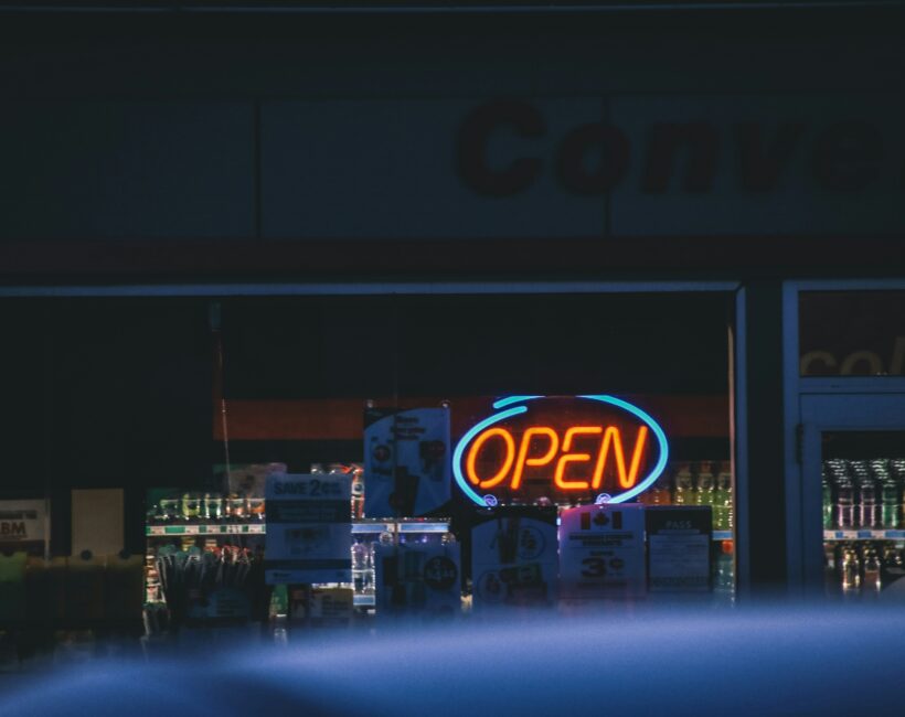 open sign