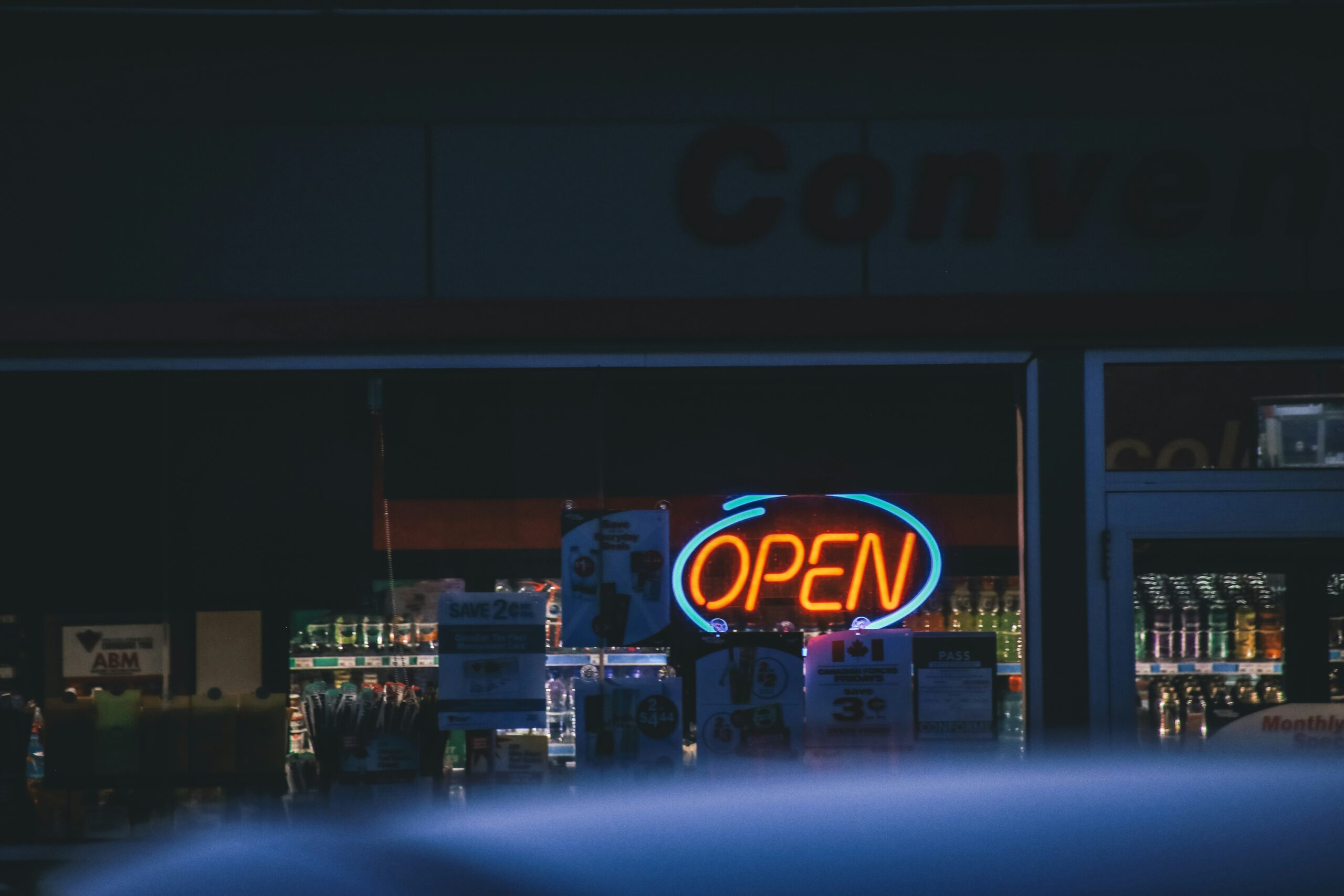 open sign