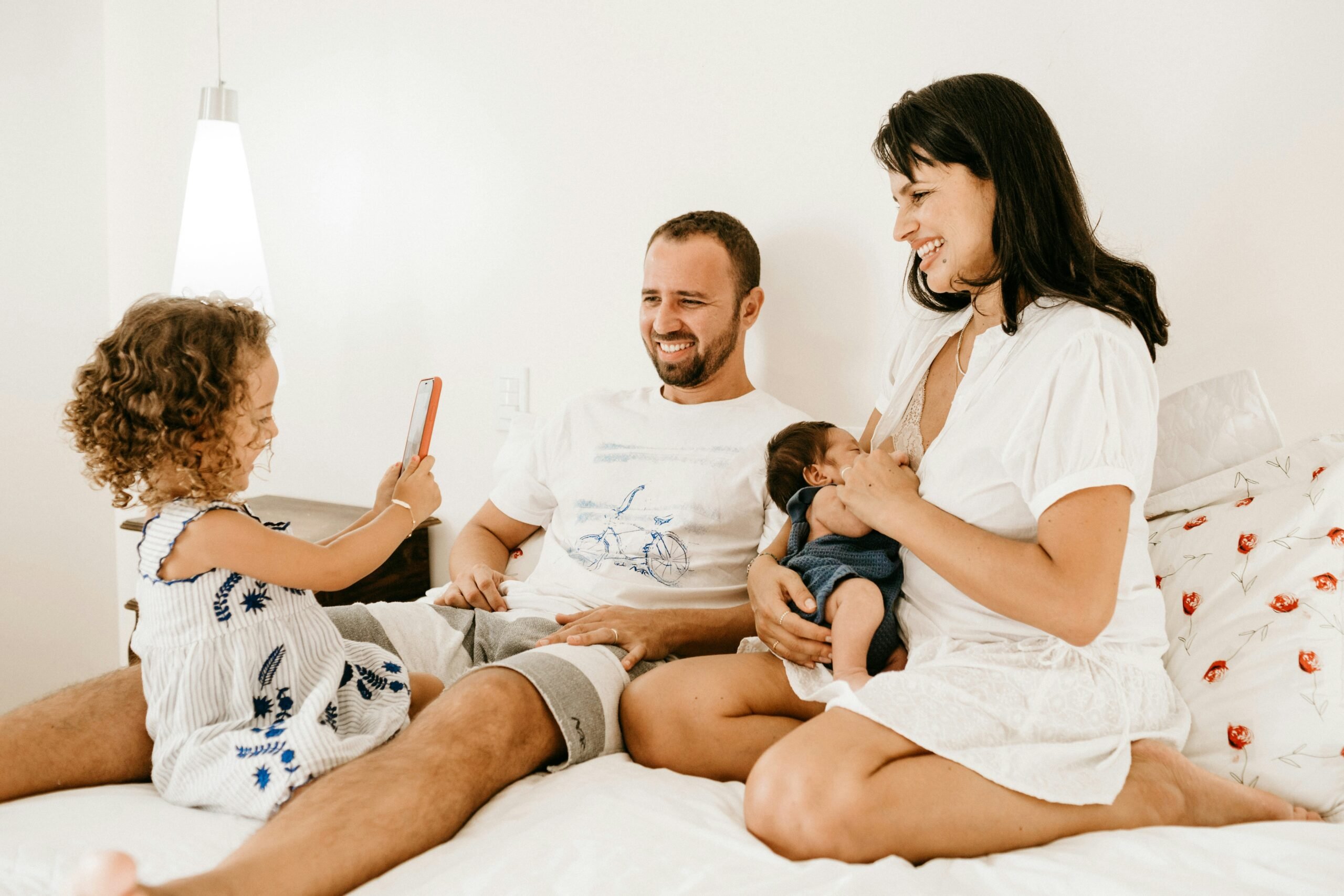 parents at home with kids